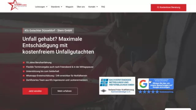 Bild: Kfz Gutachter Duesseldorf - Stern GmbH: Ihr Experte für Fahrzeugtechnik und Unfallgutachten