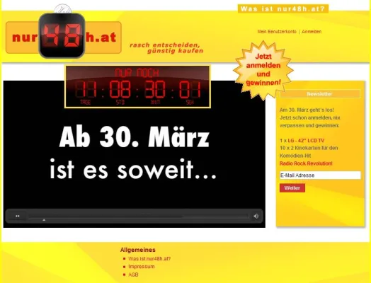 Bild: Live-Shopping auf österreichisch - nur48h.at geht am 30. März online
