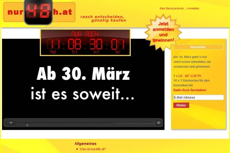 Bild: Live-Shopping auf österreichisch - nur48h.at geht am 30. März online
