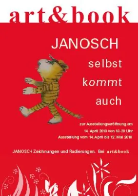 Bild: JANOSCH selbst zur Ausstellungseröffnung in Hamburg - am 14. April in der art&book Galerie Grindelallee