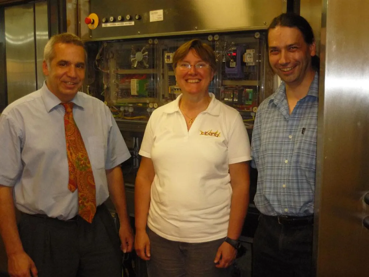 (v.l.) Prof. Christoph Nassenstein, cibaria-Inhaberin Rike Kappler und Dipl.-Ing. Jürgen Matzantke