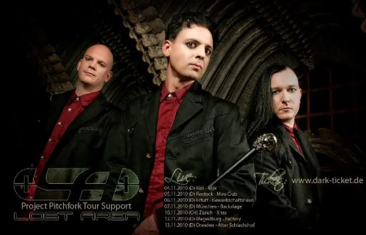 Bild: Lost Area als Tour Support von Project Pitchfork