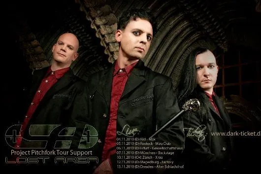 Bild: Lost Area als Tour Support von Project Pitchfork