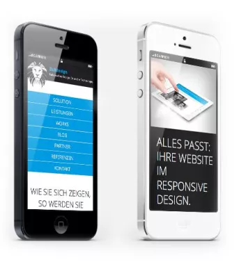 Bild: Eine Webseite passt sich der gesamte Internet - und Mobile Landschaft an - Responsive Webdesign