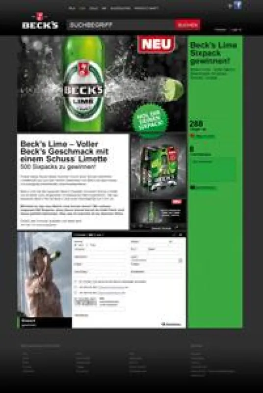 coma begleitet Produktlaunch von Beck’s Lime im Web