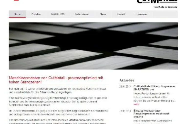 Bild: CutMetall zeigt sich mit neuem Online-Gesicht