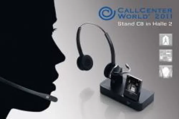 Bild: Premiere auf der Call Center World 2011: Makeln und Gesprächsaufzeichnung mit der Jabra PRO-Serie