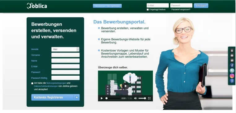 Bewerbungsportal „Joblica“ – Bewerben leicht gemacht. Bild: Bewerbungsportal „Joblica“ – Bewerben leicht gemacht.