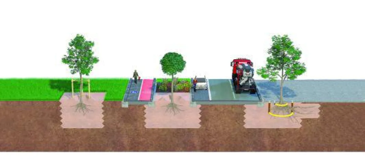 Drei Varianten für jeden Bedarf: HYDRALIT Baumsubstrate von tegra sind für Bauweisen mit und ohne Üb