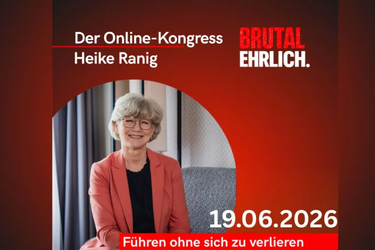 Bild: Heike Ranig spricht beim internationalen Online-Kongress „BRUTAL EHRLICH"