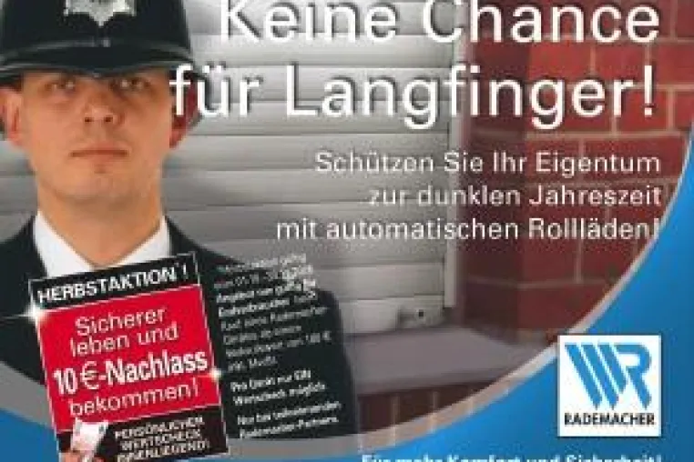 Bild: Rademacher mit 10 € Wertscheck-Aktion Herbst 2006