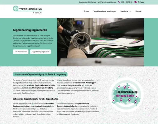 Bild: Fischer & Thiele GmbH kündigt den Start der neuen Webseite teppichreinigung-berlin.info an