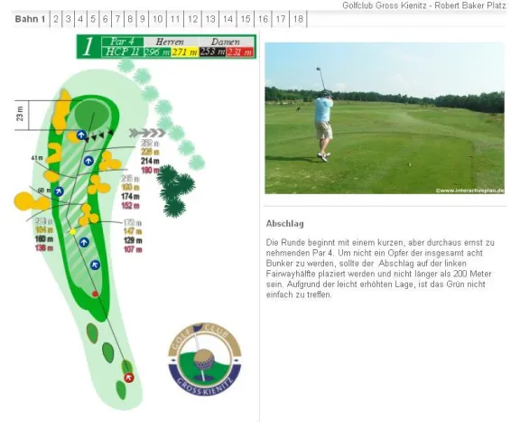 Interaktive Pläne für die Präsentation eines Golfplatzes im Internet Bild: Interaktive Pläne für die Präsentation eines Golfplatzes im Internet