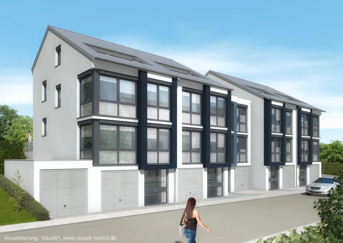 Architekturvisualisierung eines Reihenhauses