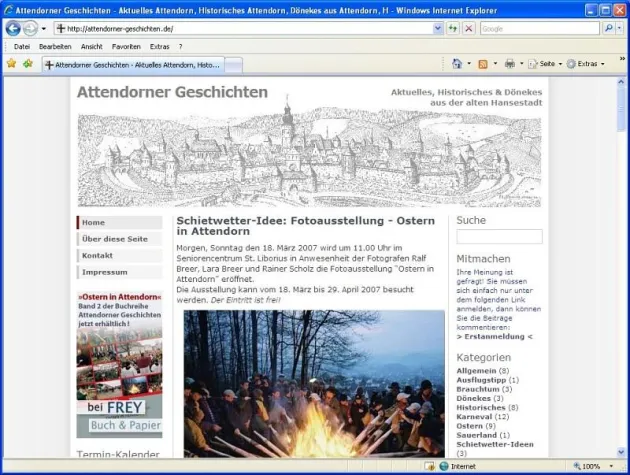 "Attendorner Geschichten" jetzt auch online Bild: "Attendorner Geschichten" jetzt auch online
