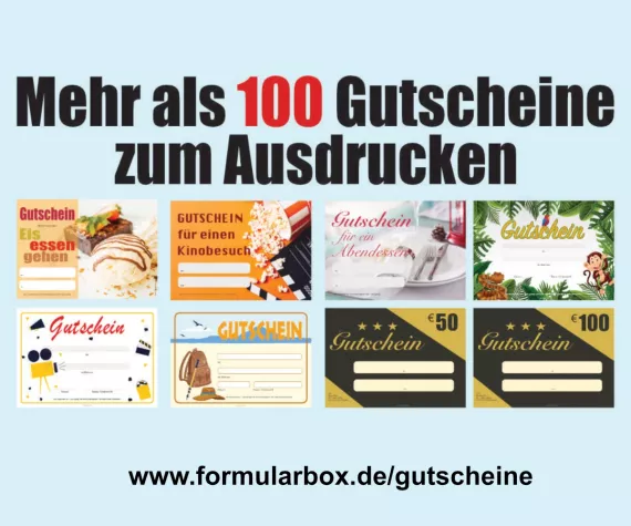 Bild: Entdecke 150+ hochwertige Gutscheinvorlagen zum Ausdrucken.