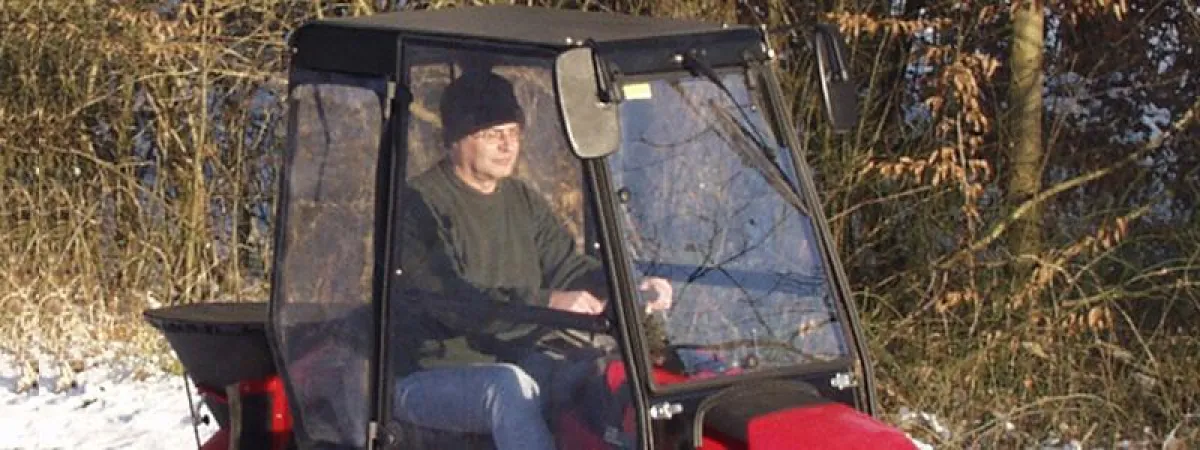 Traktorenkabine im Einsatz