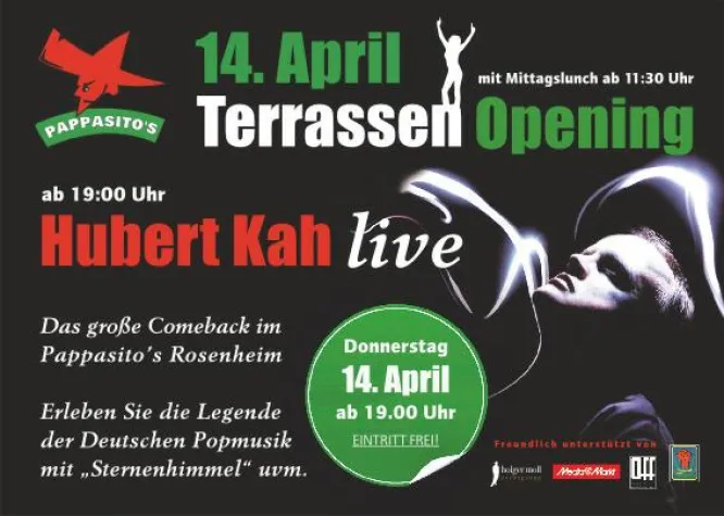 Bild: Hubert Kah startet Comeback im PAPPASITO'S Rosenheim