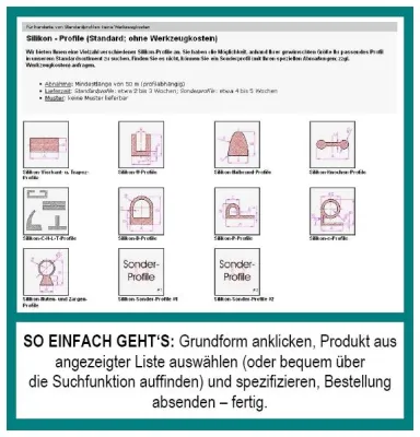 Bild: Silikonprofile einfach online bestellen – größtes Angebot im deutschen Web