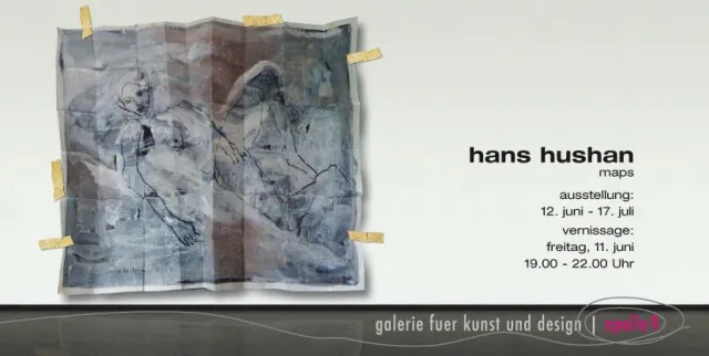 Bild: Hans Hushan zeigt seine "Maps" in der Galerie apollo9.