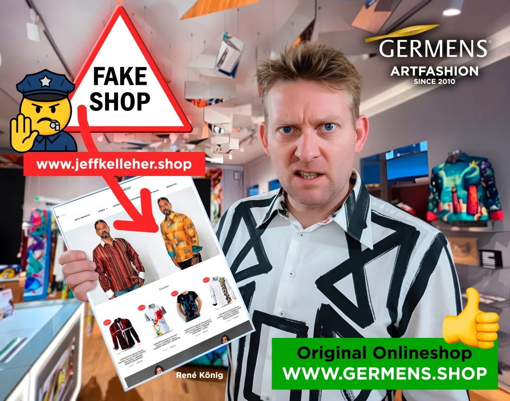 René König, Inhaber der Modemarke GERMENS, ist sehr verärgert über den Fakeshop aus Hongkong
