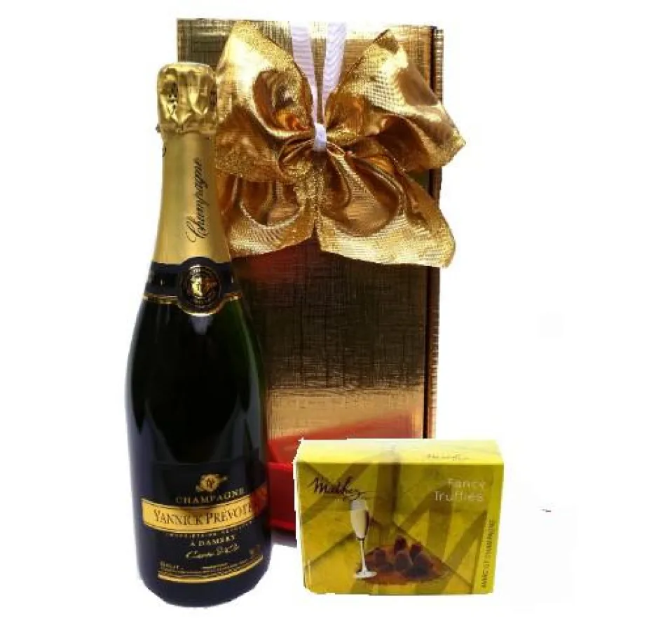 Champagner und Trüffelpralinen