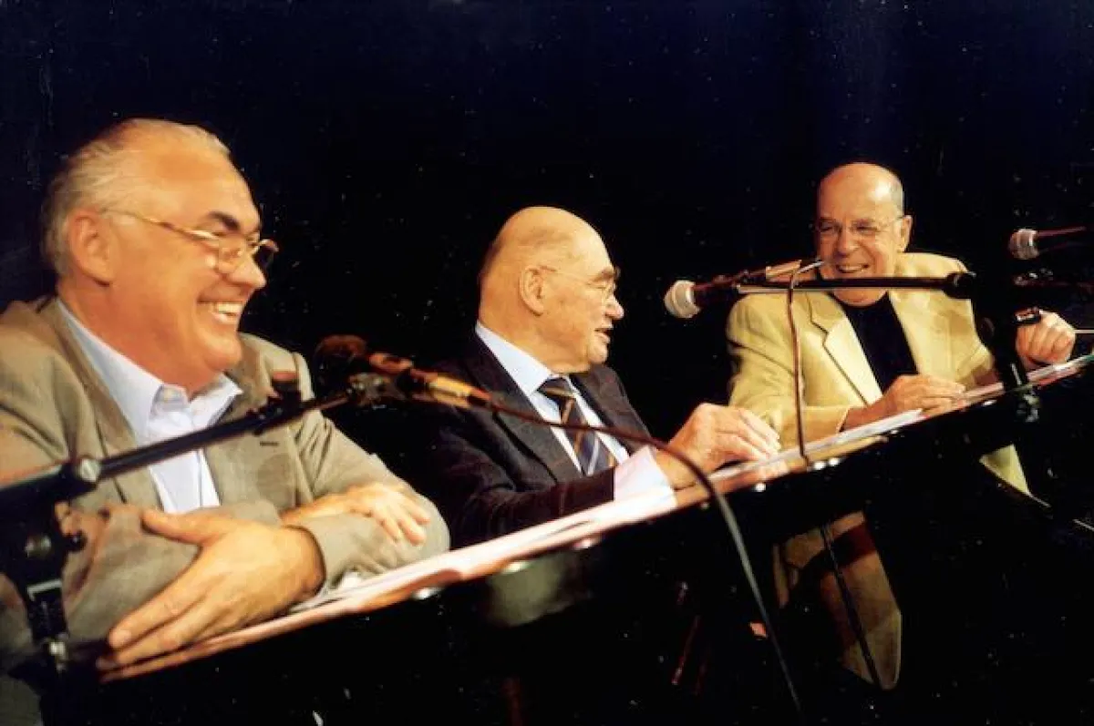 Die Autoren Peter Jamin, Dieter Thoma und Chris Howland (v.r.)