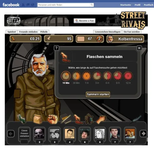 Bild: Weltweit Prügeln, Saufen, Stehlen: Pennergame erobert Facebook mit "StreetRivals"