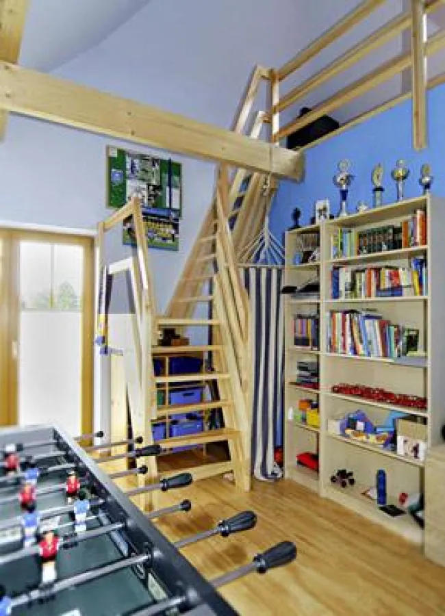 Die Raumspartreppe schafft Platz im Kinderzimmer