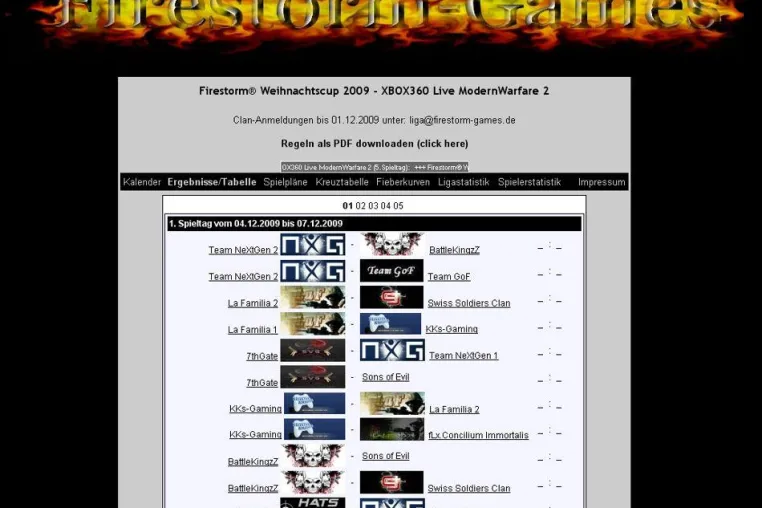 Der Firestorm-Games Weihnachtscup startet am 04.12.2009 Bild: Der Firestorm-Games Weihnachtscup startet am 04.12.2009