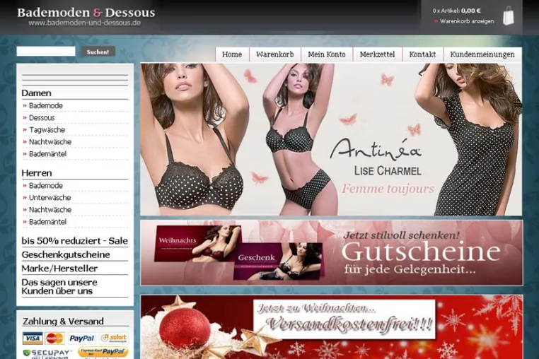Bild: Bademoden und Dessousinsel mit neuen Kollektionen und erweitertem Online-Angebot