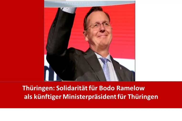 Bild: Solidaritäts-Erklärung und Petition für Bodo Ramelow als Ministerpräsident für Thüringen