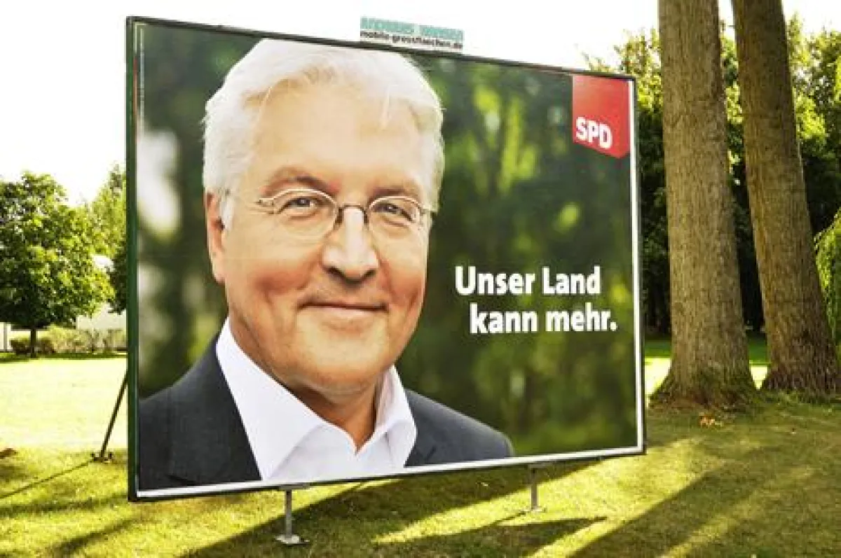 Plakat mit frank Walter Steinmeier