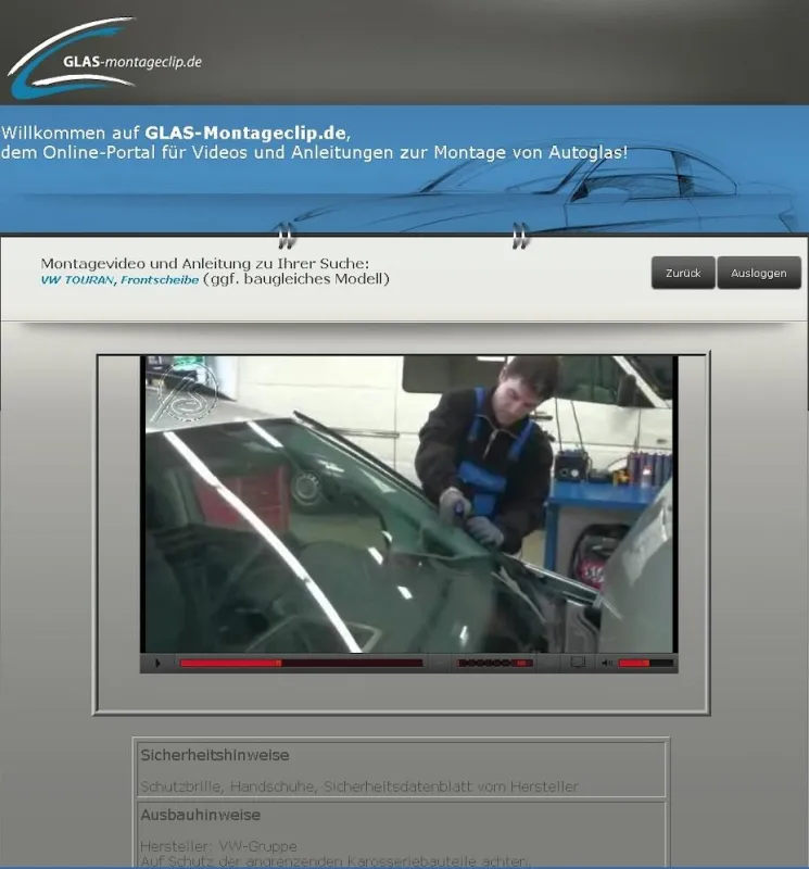 Screenshot Demontage VW Touran
