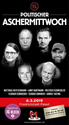 Bild: 15. Politischer Aschermittwoch Berlin am 6.3.2019 - Der Vorverkauf startet am 11.11.2018