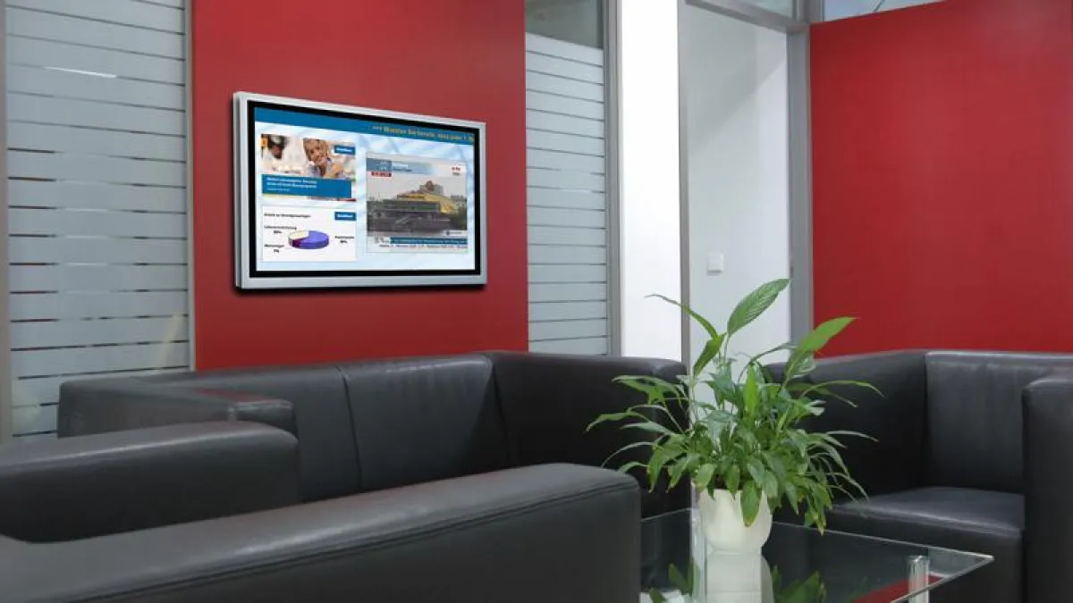 Digital Signage Lösung im Wartebereich