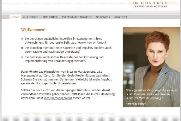 Bild: Neuer Internetauftritt von Hirsch Interim Management gestartet