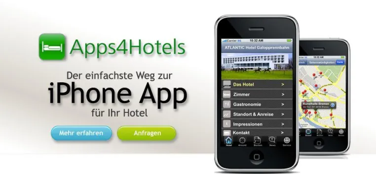 Mit Apps4Hotels endlich möglich: Eine eigene iPhone App für jedes Hotel Bild: Mit Apps4Hotels endlich möglich: Eine eigene iPhone App für jedes Hotel