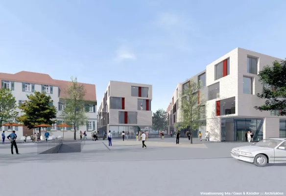 Bild: Gaus & Knödler Architekten bebauen mit h4a Architekten Schorndorfer Breuninger-Areal