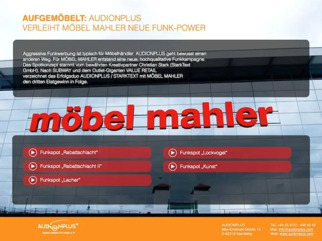 Bild: AUDIONPLUS verleiht möbel mahler neu Funk-Power