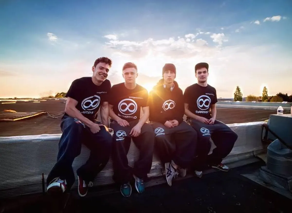 Team Zarrio, v.l.n.r.: Dimitri Roggon, Dennis Merkel, Marcel Parcharidis, Daniel Hoppe Alvarez