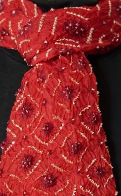 Bild: Seidentraum's Spezialität: Bandhani-Seidenschals