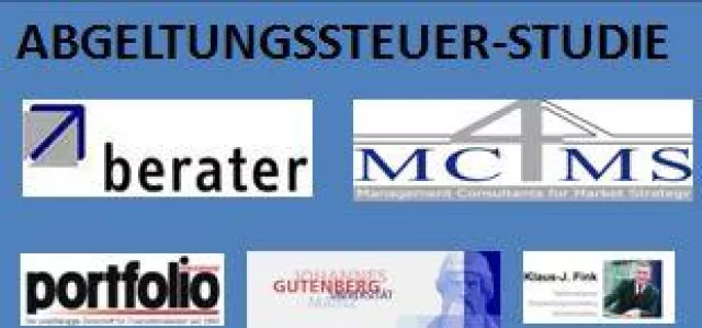 Abgeltungssteuer-Studie - Die Steuer kommt ab 2009, was macht die Finanzdienstleistungsindustrie heute daraus? Bild: Abgeltungssteuer-Studie - Die Steuer kommt ab 2009, was macht die Finanzdienstleistungsindustrie heute daraus?