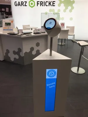 Bild: Garz & Fricke zeigt auf der embedded world Konzept für bargeldlose Spendenbox