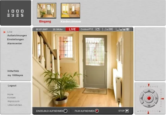 Bild: Eine sichere Wohnung mit Videoüberwachung - 1000eyes Videoüberwachung hilft beim Einbruchschutz