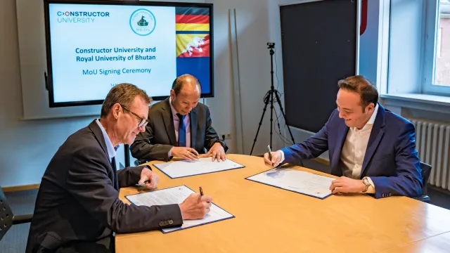 Constructor University und Royal University of Bhutan unterzeichnen erste strategische Absichtserklärung Bild: Constructor University und Royal University of Bhutan unterzeichnen erste strategische Absichtserklärung