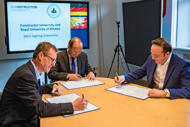 Bild: Constructor University und Royal University of Bhutan unterzeichnen erste strategische Absichtserklärung