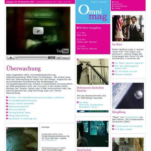 Spart Zeit beim Zeitvertreib: Omnimag - die Überwachungsausgabe Bild: Spart Zeit beim Zeitvertreib: Omnimag - die Überwachungsausgabe
