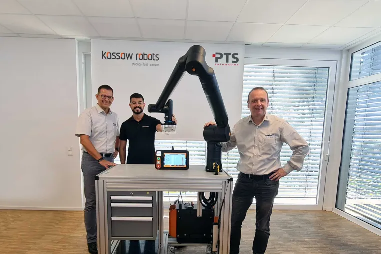 Partnerschaft zwischen Kassow Robots und PTS Automation GmbH Bild: Partnerschaft zwischen Kassow Robots und PTS Automation GmbH