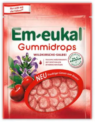 Bild: Ein besonderes Geschmacks- und Kauerlebnis – Em-eukal Gummidrops Wildkirsche-Salbei ergänzt das Erfolgstrio